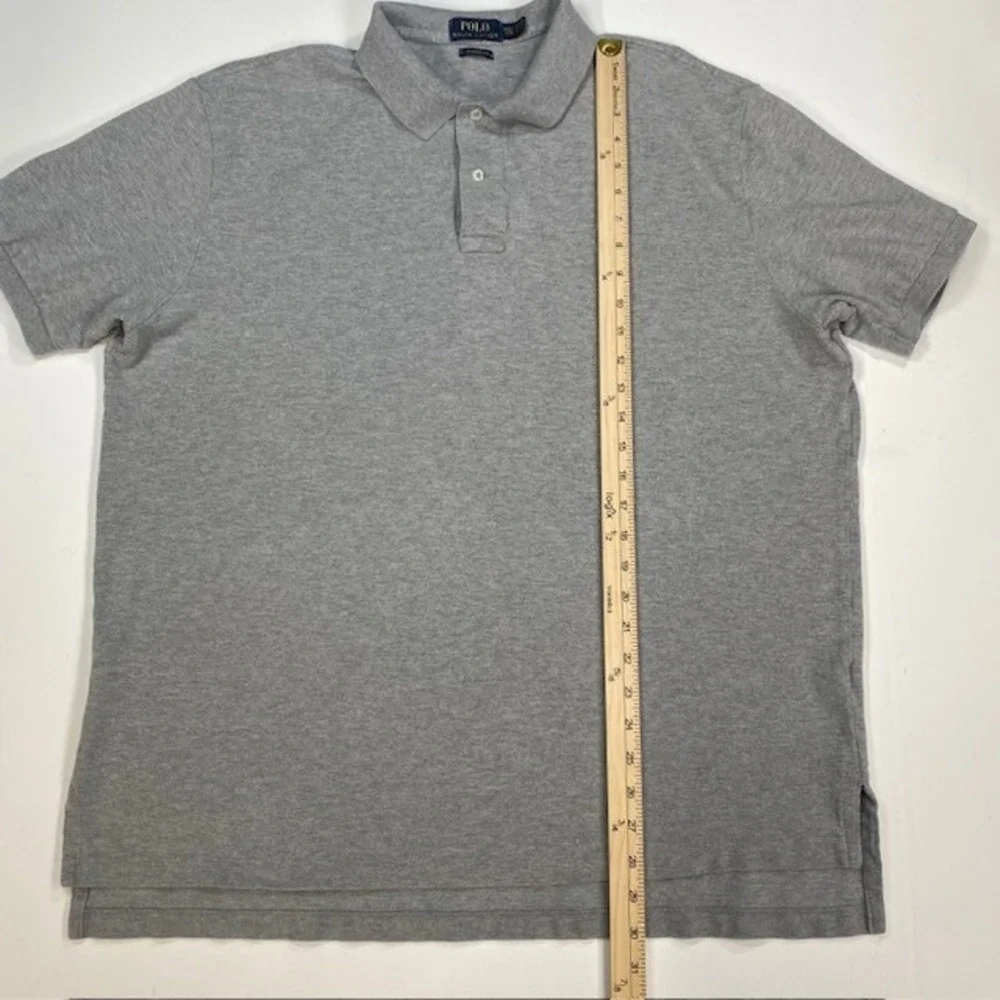 Polo Ralph Lauren Mens‎ XXL Classic Fit Short Sleeve Polo Shirt Heather Grey